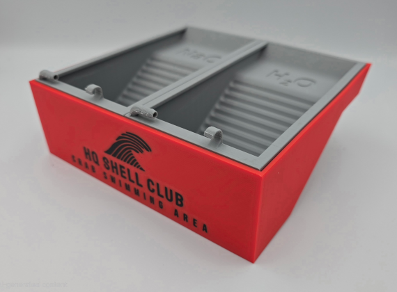 Hermit crab dual removable bubbler-compatible water dish designed for hygiene